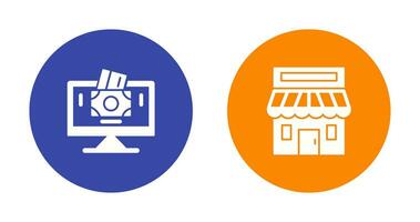 Payment Option and Retail Place Icon vector