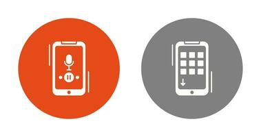 Voice Record and Device Icon vector