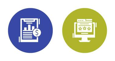 Financial Analytics and Webpage Icon vector
