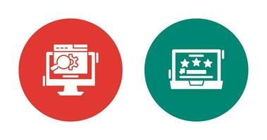 Search Engine and Rating Icon vector
