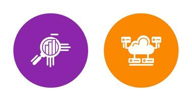 Business Analytics and Cloud Database Icon vector