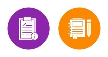 Info and Journal Icon vector