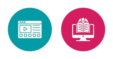 Online Tutorials and Learning Icon vector