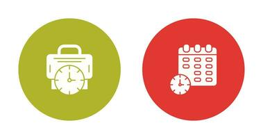 Briefcase and Calender Icon vector