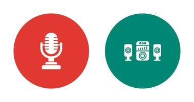 Microphone and Sound System Icon vector