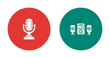 Microphone and Sound System Icon vector