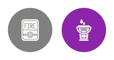 Fire Button and Water Bucket Icon vector