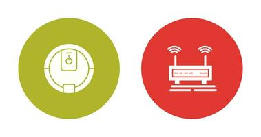 Power Button and Wifi Signals Icon vector