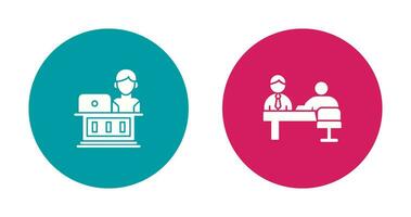 Employee and Evaluating work Icon vector