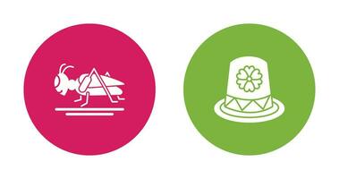 Grasshopper and Hat Icon vector