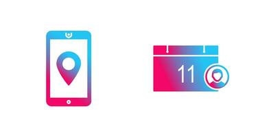 gps service and event management Icon vector