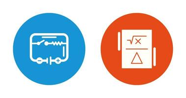 Electrical Circuit and Formula Icon vector