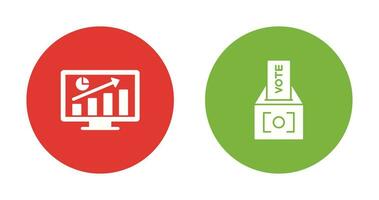 Statistics and Vote Icon vector