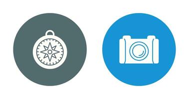 Compass and Camera Icon vector