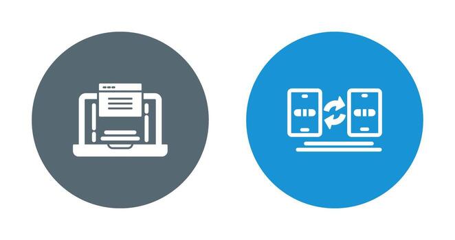 Website and Data Transfer Icon vector