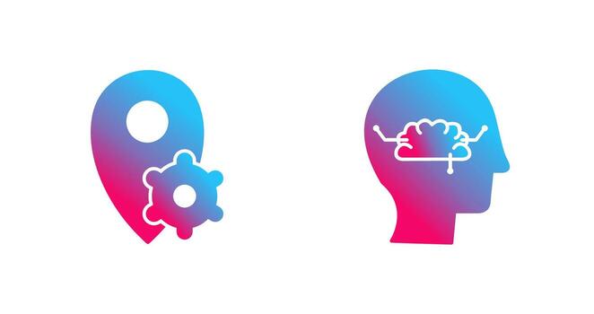 thinking and knowledge  Icon vector