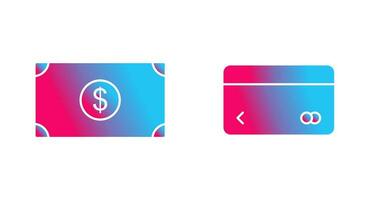 dollar and credit card Icon vector