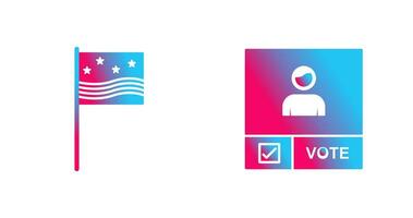 Flags and Candidate Banner Icon vector