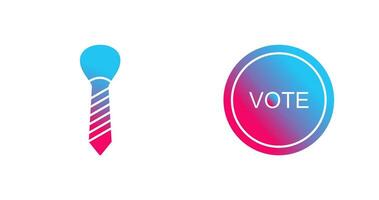 Tie and Vote Link Icon vector