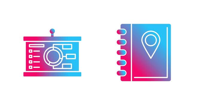Presentation and Address Icon vector