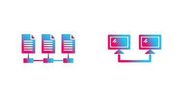 Connectesd Systems and Network Files Icon vector