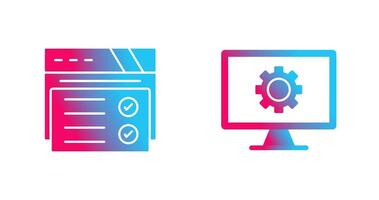 Web Browser and Monitor Screen Icon vector