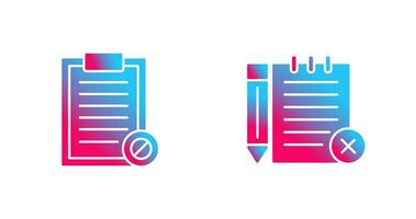 prohibición y desenfrenado notas icono vector