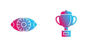 Vision and trophy Icon vector