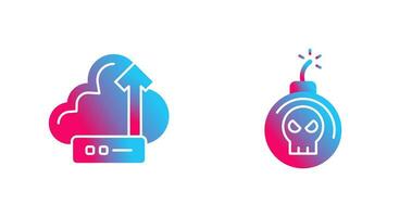 Cloud and Bomb Icon vector