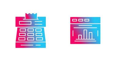 Statistics and Checkout Icon vector
