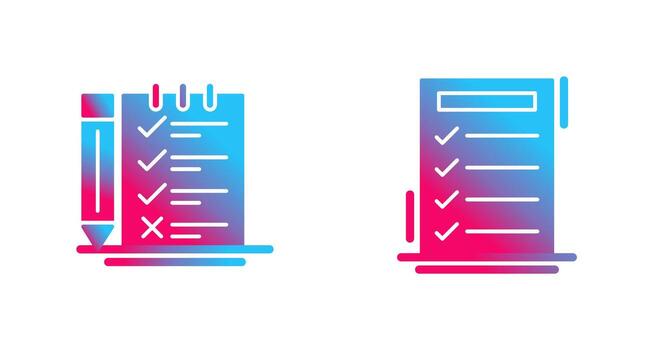 encuesta Lista de Verificación y a hacer lista icono vector