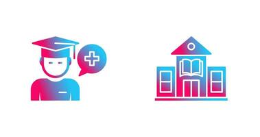 Medicine Faculty and Library Building Icon vector