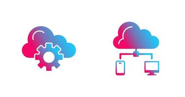 nube informática y nube icono vector