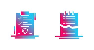 Approved and Corrupted List Icon vector