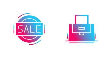 Sale and Purse Icon vector