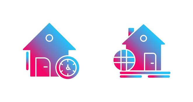 hora y web desarrollo icono vector