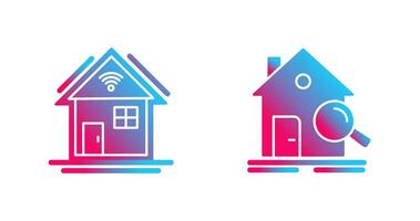 Search and Smart Home Icon vector