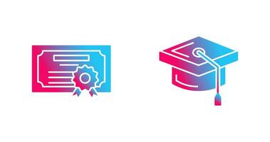 Diploma and Cap Icon vector