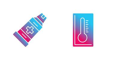 Paste and Thermometer Icon vector