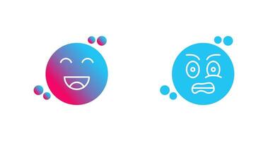 Happiness and Grimacing Icon vector