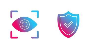ojo escanear y seguridad icono vector