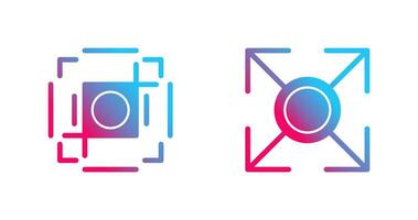 crop and expand Icon vector