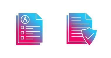 Exam and Valid Document Icon vector