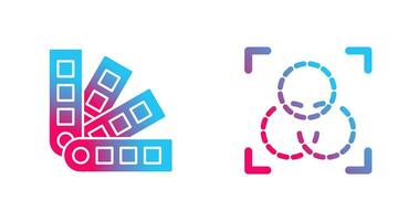 pantone and intersection Icon vector