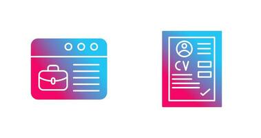 Online Recruitment and CV Icon vector