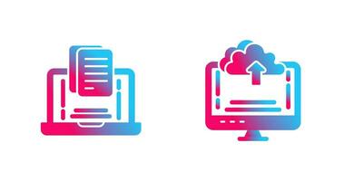 Document and Upload Icon vector