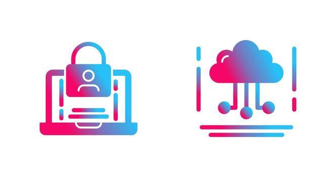 autenticación y red icono vector