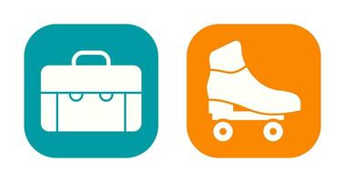 suitcase and skates  Icon vector