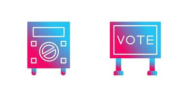 Protester and Billboard Icon vector