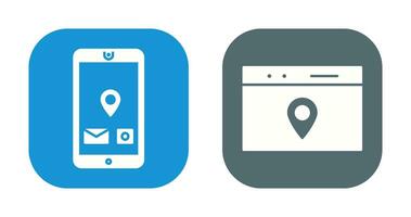mobile application and location web advertising Icon vector